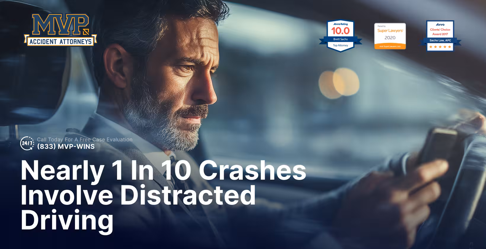Nearly 1 in 10 Crashes Involve Distracted Driving