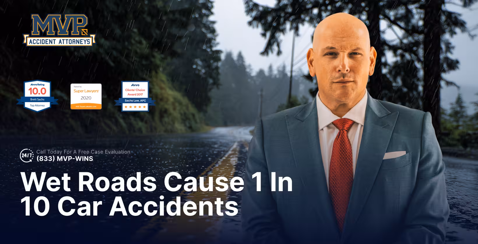 Wet Roads Cause 1 in 10 Car Accidents